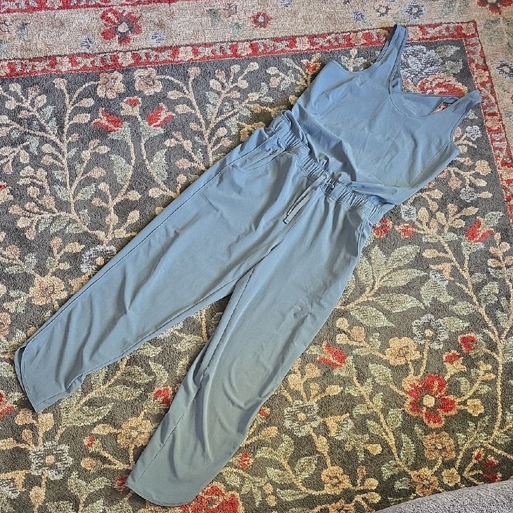 Blue Patagonia Sleeveless Jumpsuit